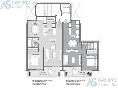 Departamento en Venta con 1 cocheras