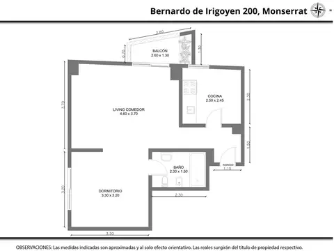Departamento en Alquiler en Monserrat, $ 645.000