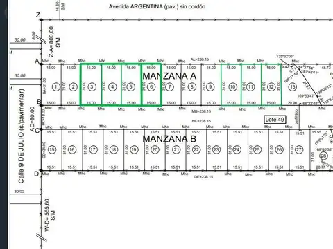 Terreno en Venta de 465,0 m2