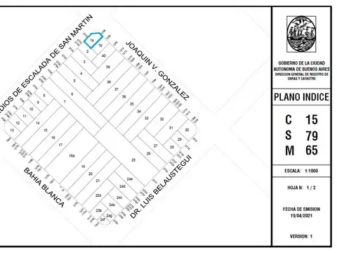 Lote en Esquina Remedios E. de San Martin Al 3700