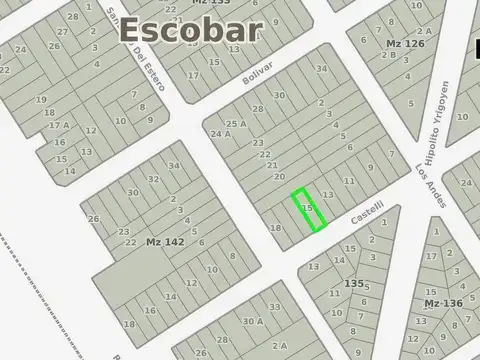 Castelli e/ Santiago del Estero y Avenida Villanueva