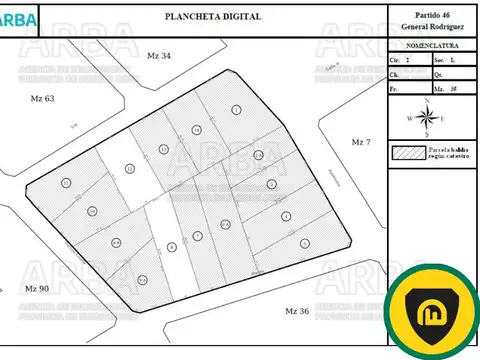 Terreno en Venta 21  mts Frente