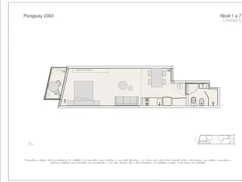 Monoambiente primera categoria en obra,en exelente ubicacion
