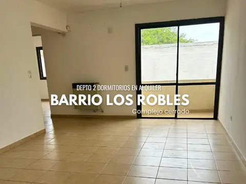 DEPTO 2 Dorm + cochera B° Los Robles en complejo cerrado.