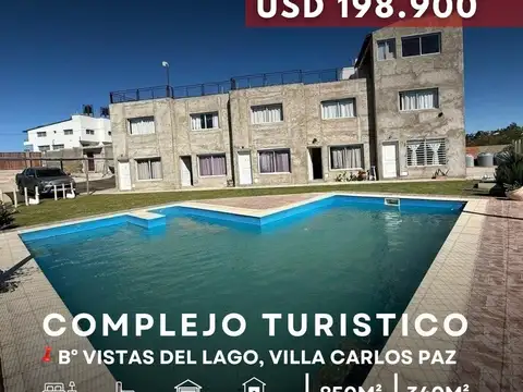 Venta Complejo Turístico 5 Duplex (30 Plazas) Y 850M² Terreno En Vistas Del Lago - Villa Carlos Paz