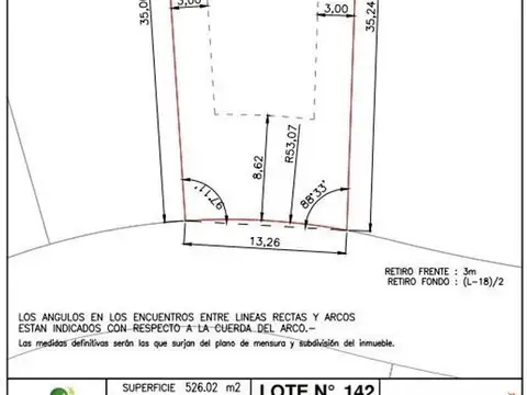 Terreno en Venta de 526,0 m2