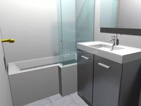 Departamento 2 ambientes con 1 baño