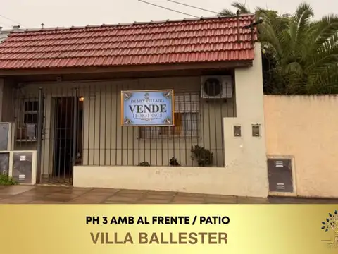 Ph al frente 3 amb y patio Villa Ballester