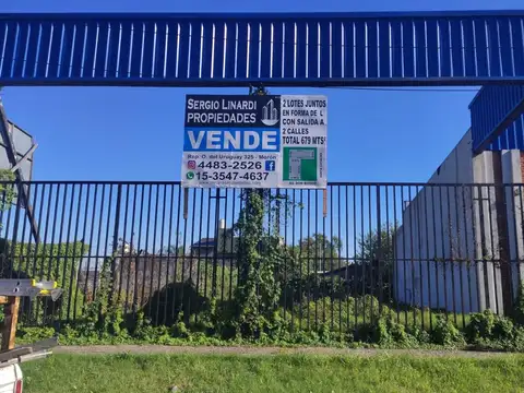 VENTA DE 2 LOTES JUNTOS EN FORMA DE L EN TOTAL 679MTS2