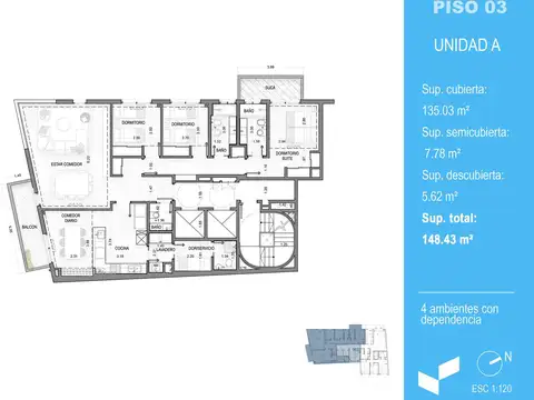 Departamento en Venta al Norte