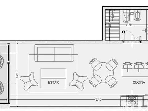 Departamento en Venta de Monoambiente