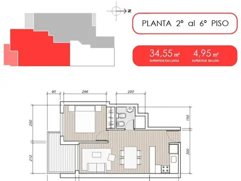 Semi Piso 1 Dormitorio a Estrenar en Venta. Posesion Dic 2026