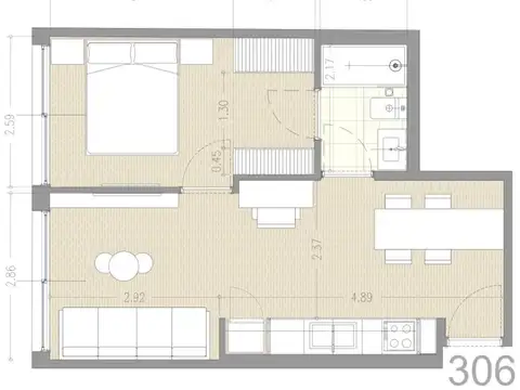 Departamento en Venta de 2 ambientes
