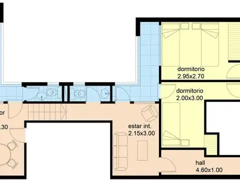 Departamento 5 ambientes con 4 baños