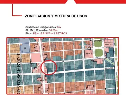 PLANOS REGISTRADOS PARA 1900M2, IDEAL LOCAL   DEPTOS, A MTS DE AV. CORRIENTES - Lideres en Terrenos