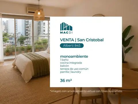 Excelente Departamento mono ambiente en Venta