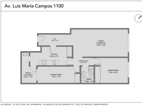 Departamento 3 ambientes con 1 baño