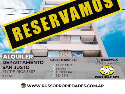  Alquiler monoambiente San Justo