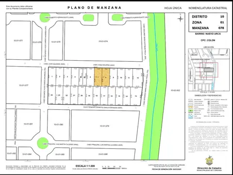 Terreno en venta Nuevo Urca apto dúplex y con escritura