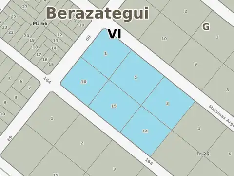 Terreno en Venta 100  mts Frente