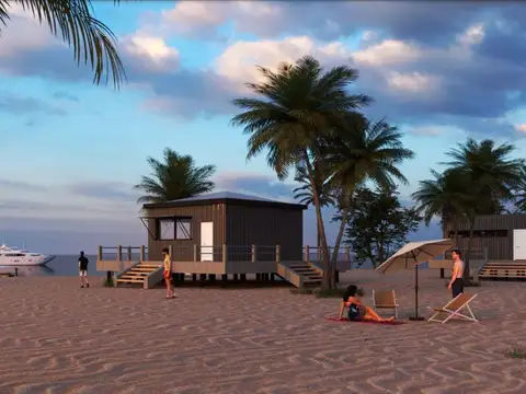 Terreno en  venta barrio nautico al agua albardon restaurant bar de playa