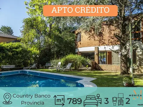 VENTA DE CASA EN COUNTRY CLUB BANCO PROVINCIA
