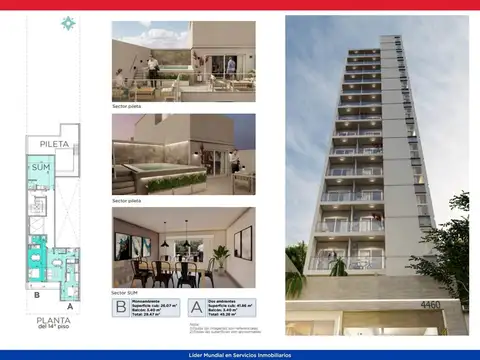 Departamento 2 ambientes con 1 baño