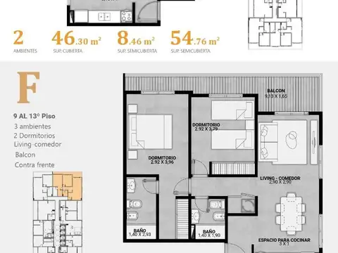 Departamento en Venta de 3 ambientes