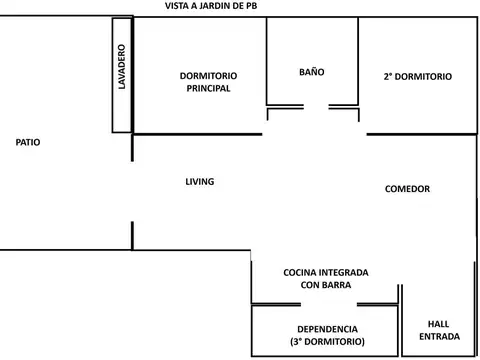 Departamento en Venta de 3 ambientes