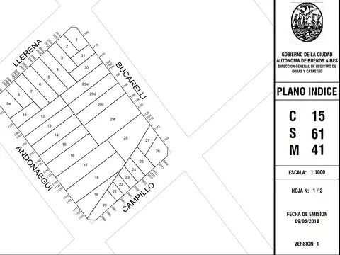 Terreno en Venta en Parque Chas, USD 220.000