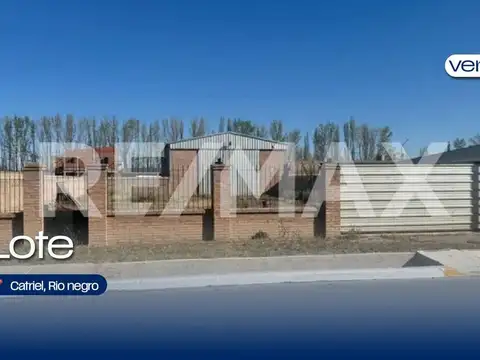 Venta de Lote Cacique catriel, Catriel Rio Negro