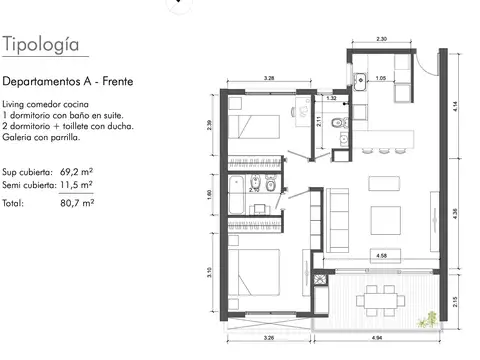 Departamento en Venta en San Isidro, USD 222.703
