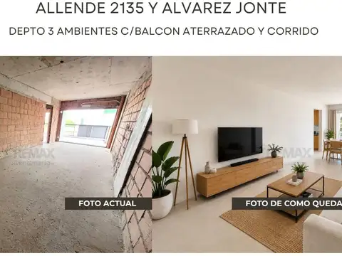VENTA 3 AMB C/BALCÓN TERRAZA - 4°C - MONTE CASTRO