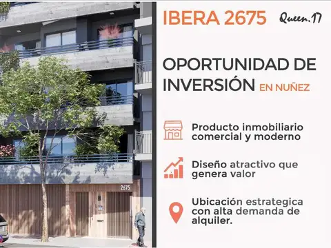 Departamento en Nuñez, 2 AMBIENTES EN POZO. BALCONES EXC UBICACION