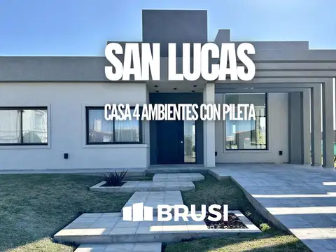 CASA EN VENTA EN SAN LUCAS - 4 AMBIENTES CON PILETA