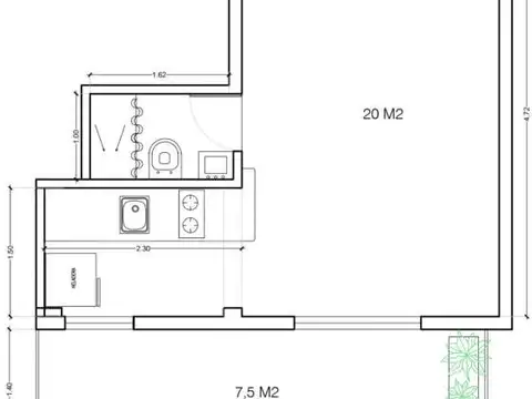 Departamento en Alquiler de Monoambiente