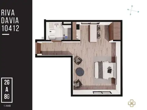 Monoambiente a financiar   Emprendimiento Villa Luro Piso 2 Dto. G