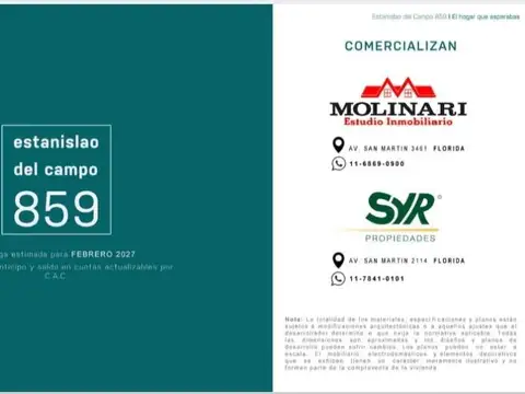 Departamento en Venta en Florida, USD 159.900