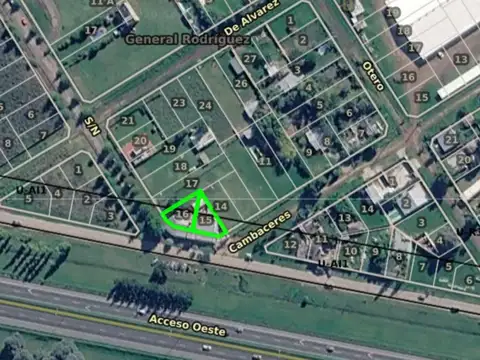 Venta de 2 Lotes en Gral Rodriguez Acceso OESTE 