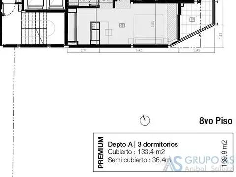 Departamento 4 ambientes con 3 baños