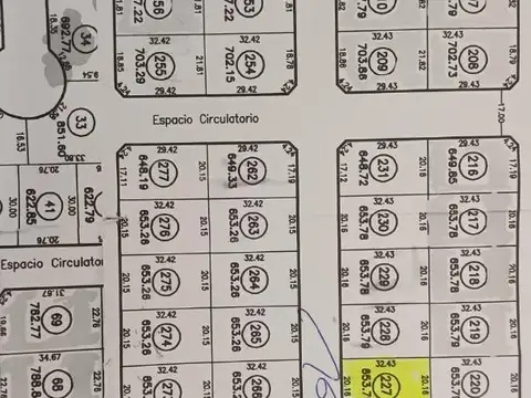 Terreno en Venta de 654,0 m2