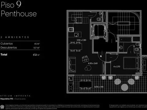 Departamento en Venta de 2 ambientes