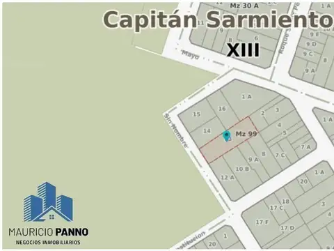 Terreno en Venta 16  mts Frente