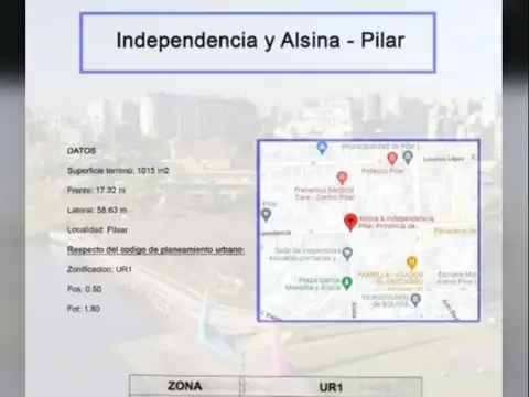 Terreno en Venta en Pilar, USD 190.000