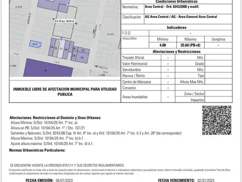 Terreno en Venta en Centro, USD 390.000