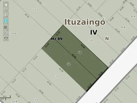 Terreno en Venta 12  mts Frente