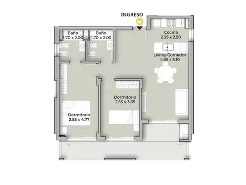 Departamento en Venta en Echesortu, Rosario