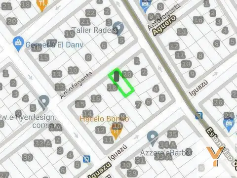 Terreno en Venta 8  mts Frente