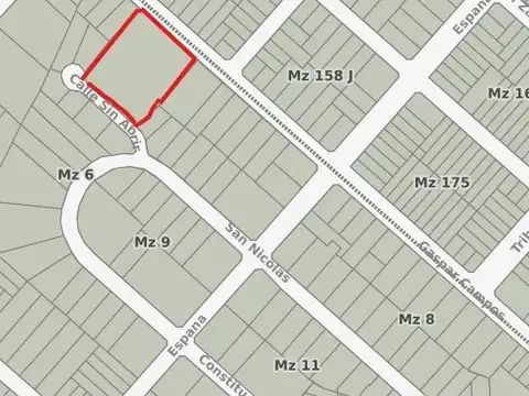 Terreno en Venta 74  mts Fondo