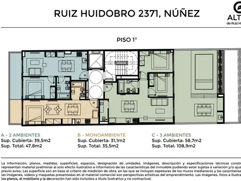 Departamento en Venta de 2 ambientes
